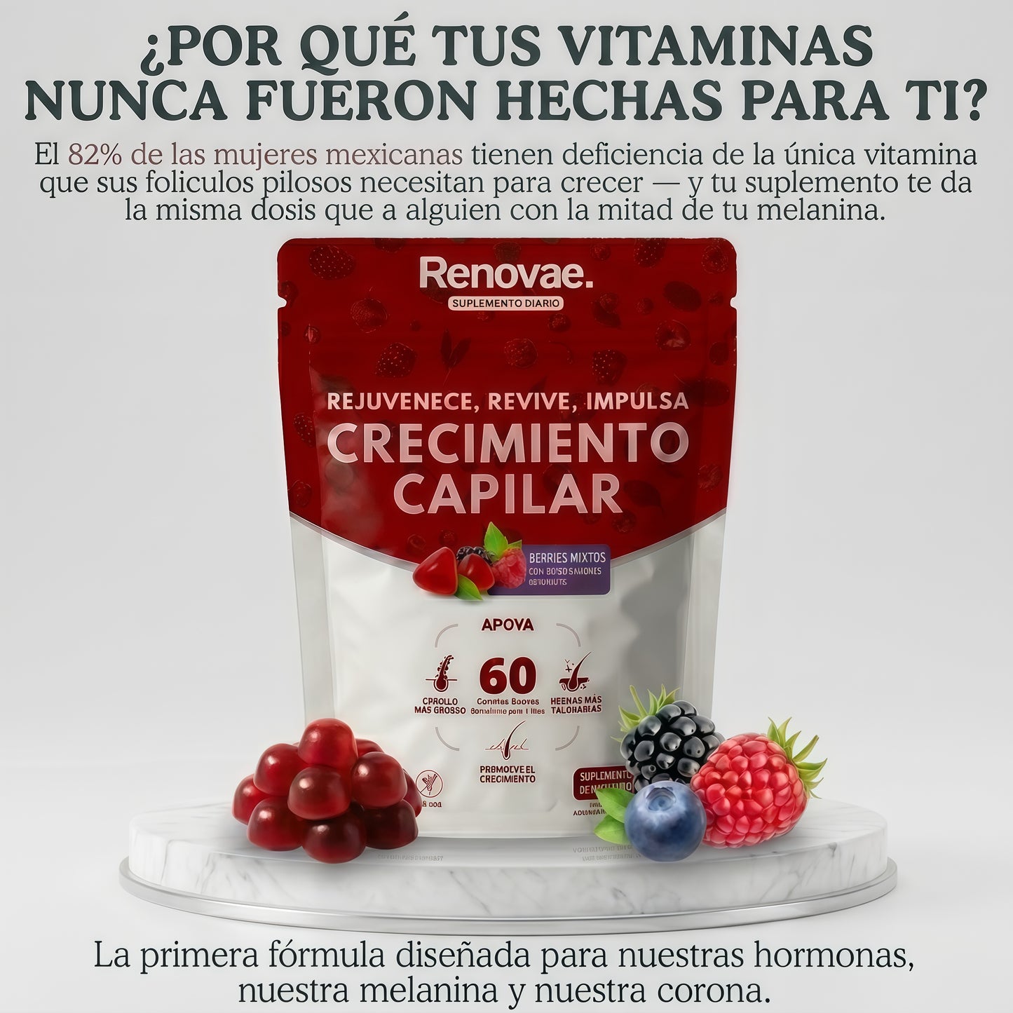 Renovae™ - Gomitas Crecimiento Capilar